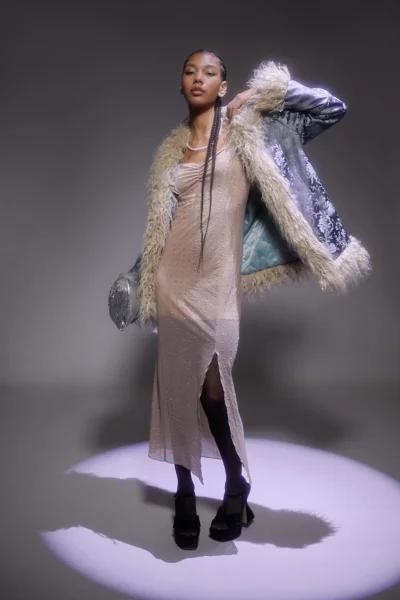 UO Amber Brocade Faux Fur Coat商品第1张图片规格展示