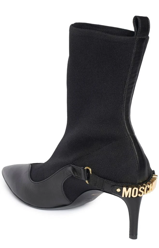 商品Moschino|Moschino Logo Lettering Pointed Toe Boots,价格¥2922,第2张图片详细描述