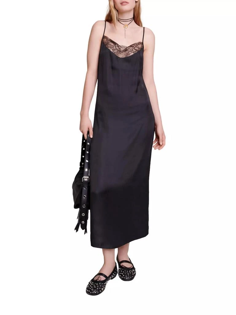 商品Maje|Satin-Look Maxi Dress,价格¥1293,第2张图片详细描述