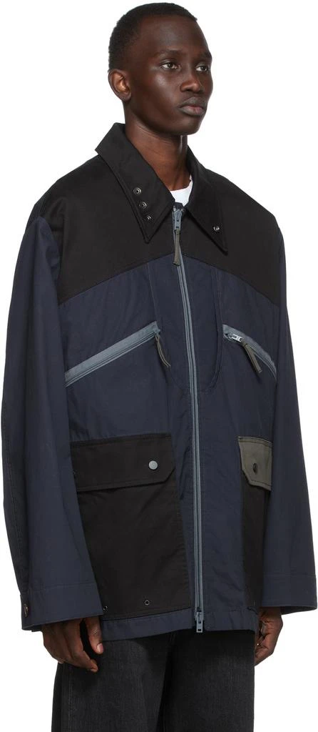 商品Acne Studios|Black & Navy Casual Cotton Jacket,价格¥3300,第2张图片详细描述
