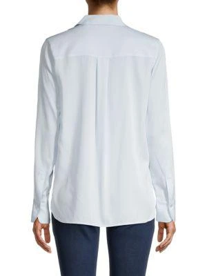 商品Vince|Silk Blend Button Down Shirt,价格¥1103,第2张图片详细描述