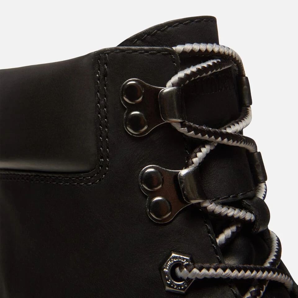 商品Timberland|TIMBERLAND WOMEN'S LONDON SQUARE 6 INCH LEATHER LACE UP BOOTS - JET BLACK,价格¥1146,第3张图片详细描述