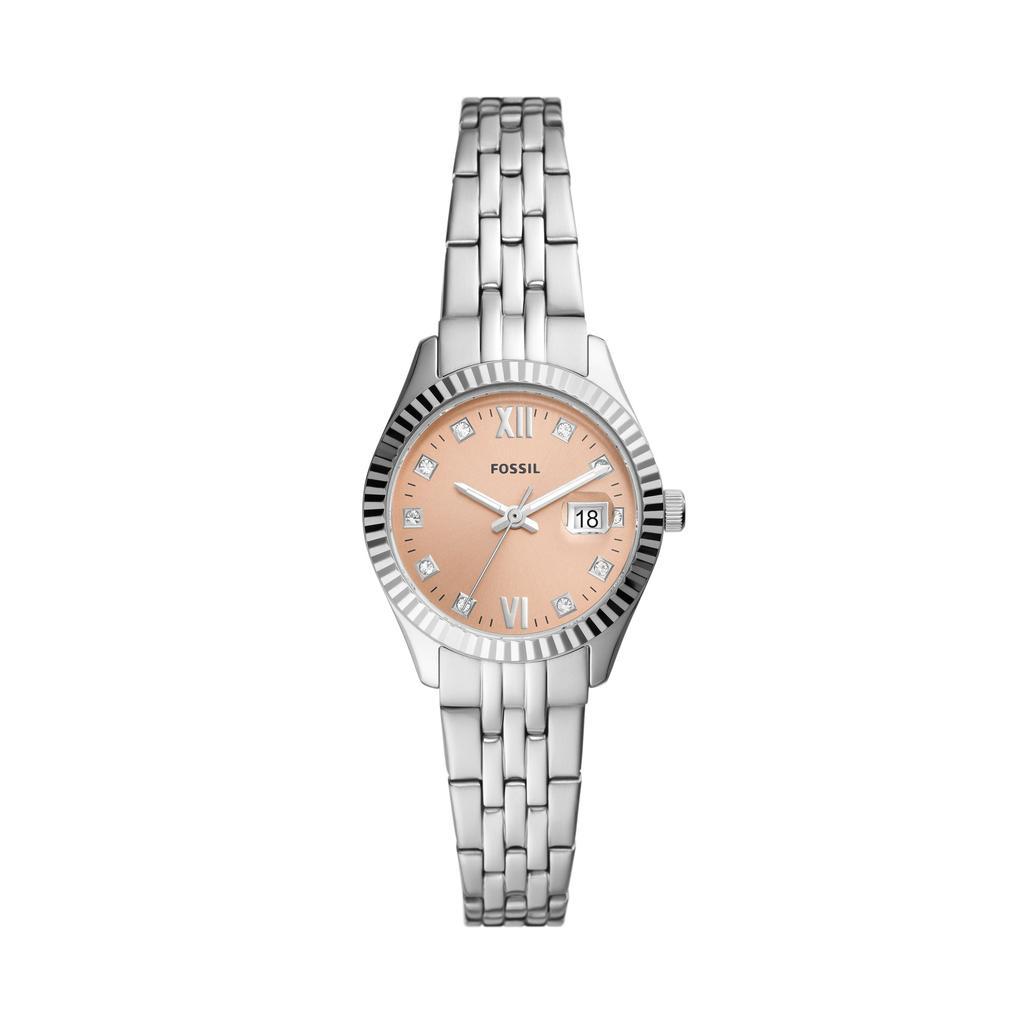 商品Fossil|Fossil Women's Scarlette Micro Three-Hand Date, Stainless Steel Watch,价格¥393,第1张图片