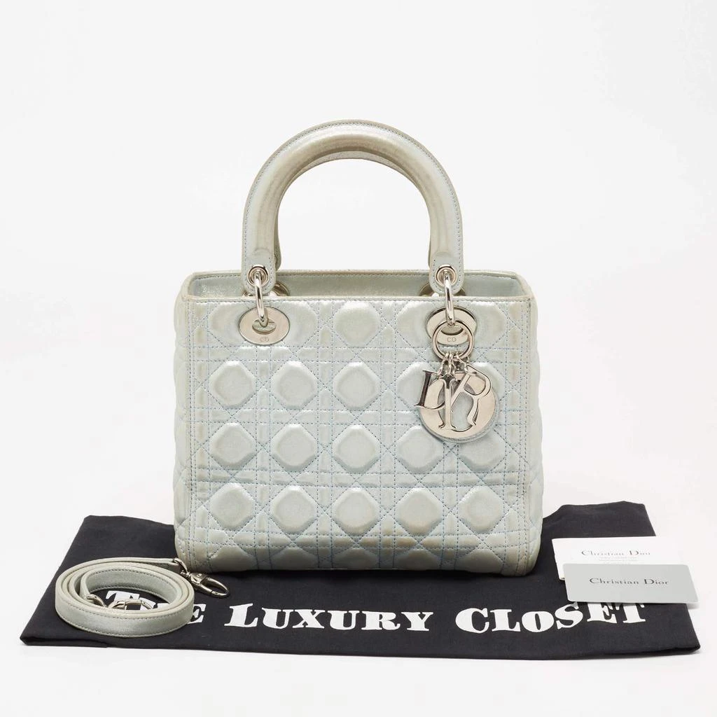 Dior Light Blue Shimmer Suede Medium Lady Dior Tote 商品