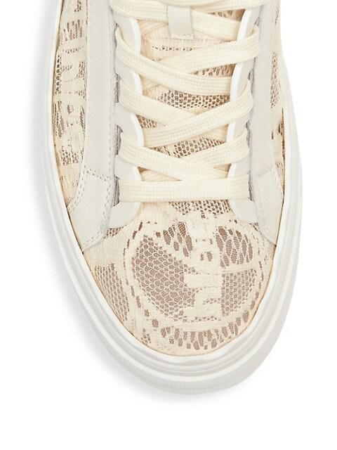 商品Chloé|Mesh Lace Low-Top Sneakers,价格¥4022,第6张图片详细描述