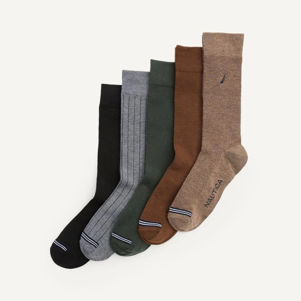 商品Nautica|Mens Dress Crew Socks, 5-Pack,价格¥74,第1张图片