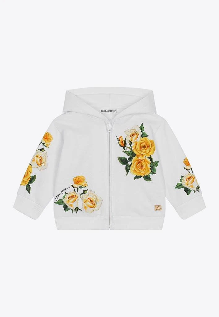 商品Dolce & Gabbana|Baby Girls Rose Print Zip-Up Hoodie,价格¥2562,第1张图片