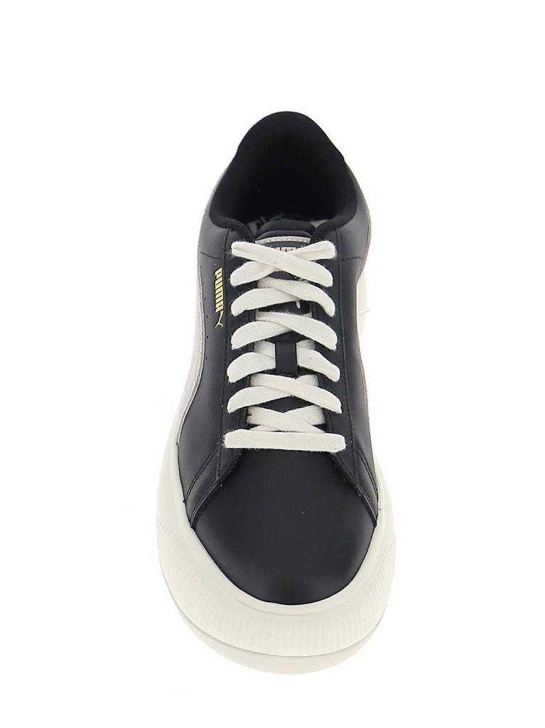 Black And White Leather Sneakers商品第3张图片规格展示