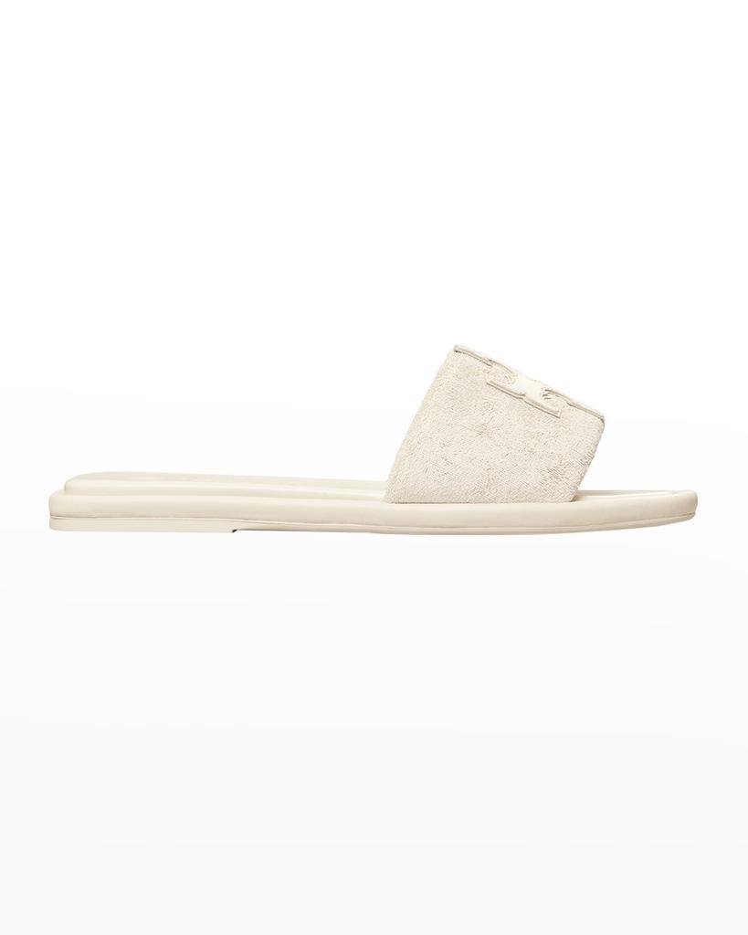 商品Tory Burch|Double T Logo Flat Slide Sandals,价格¥1823,第1张图片