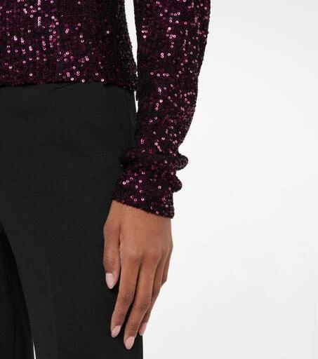 商品CAROLINE CONSTAS|Taylor sequined v-neck top,价格¥1715,第5张图片详细描述