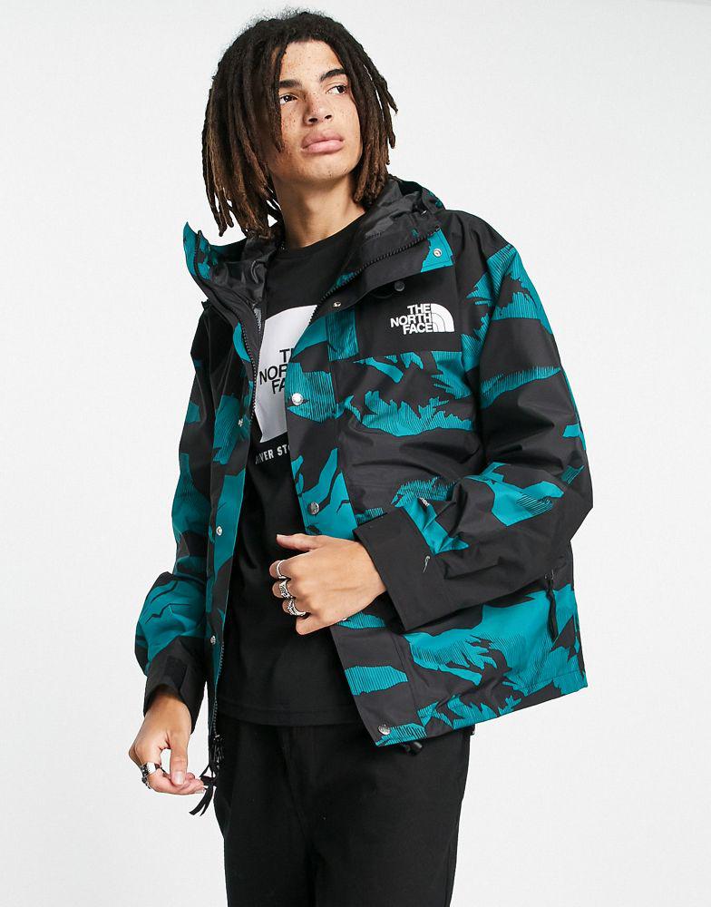 The North Face '86 Retro Mountain DryVent waterproof jacket in teal mountain print商品第3张图片规格展示