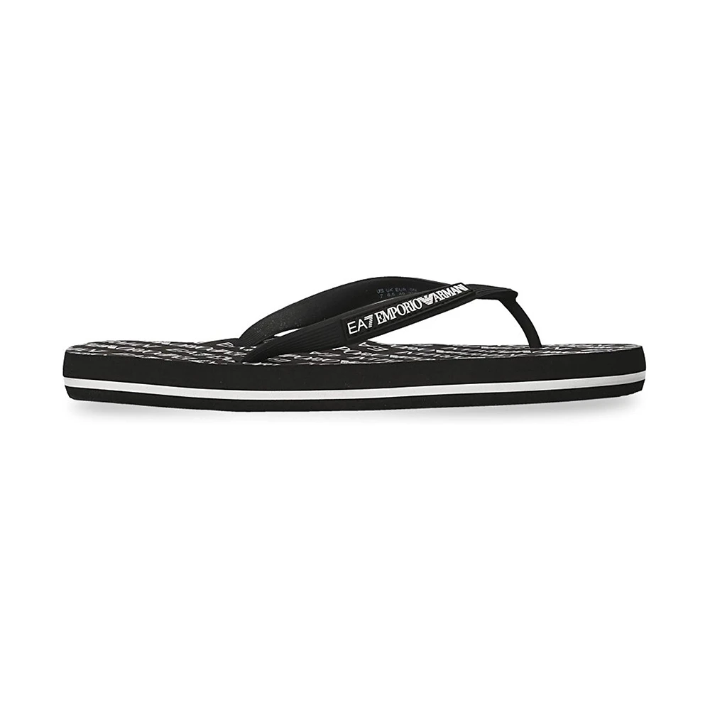 商品[国内直发] Emporio Armani|EMPORIO ARMANI 黑色男士露趾拖鞋 905010-CC295-00020,价格¥348,第1张图片