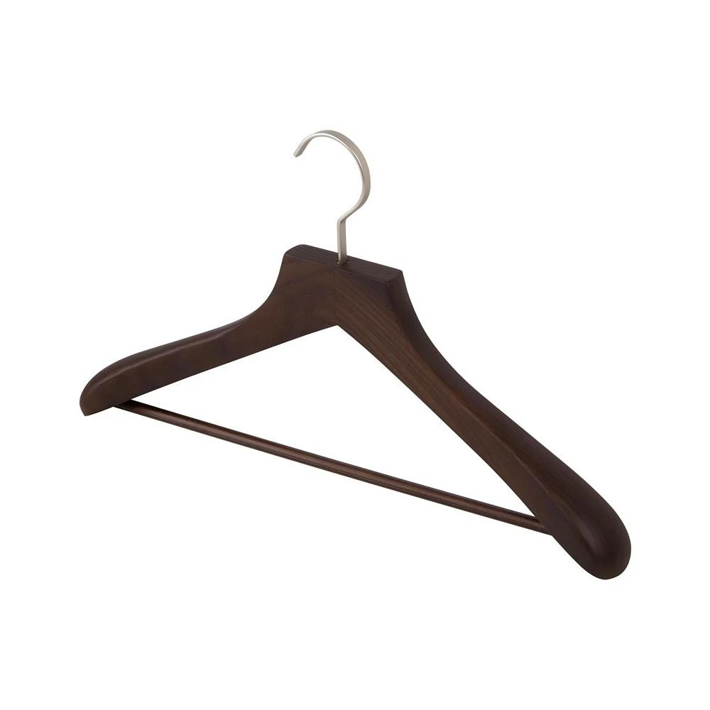 商品East Bank Designs|Hardwood Suit Hanger with Bar, Set of 4,价格¥514,第3张图片详细描述