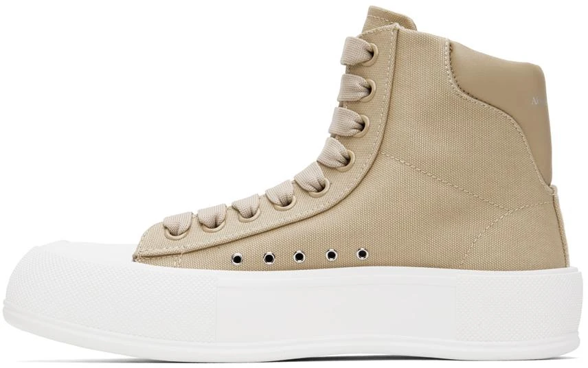 商品Alexander McQueen|Beige Deck Plimsoll Sneakers,价格¥1290,第3张图片详细描述