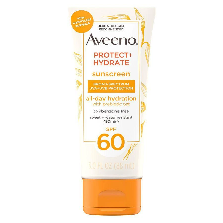 商品Aveeno|Protect + Hydrate Body Sunscreen Lotion With SPF 60,价格¥121,第1张图片