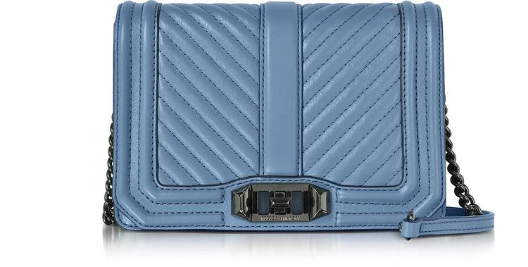 商品Rebecca Minkoff|天竺葵色雪佛龙绗缝皮革小号Love斜挎包,价格¥1127,第1张图片