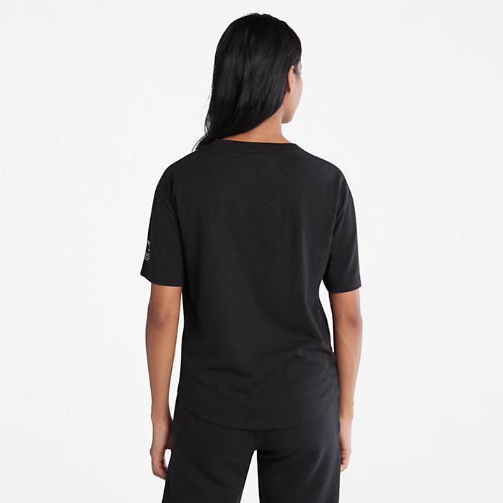 T-Shirt with Tencel™ x Refibra™ Technology for Women in Black商品第2张图片规格展示