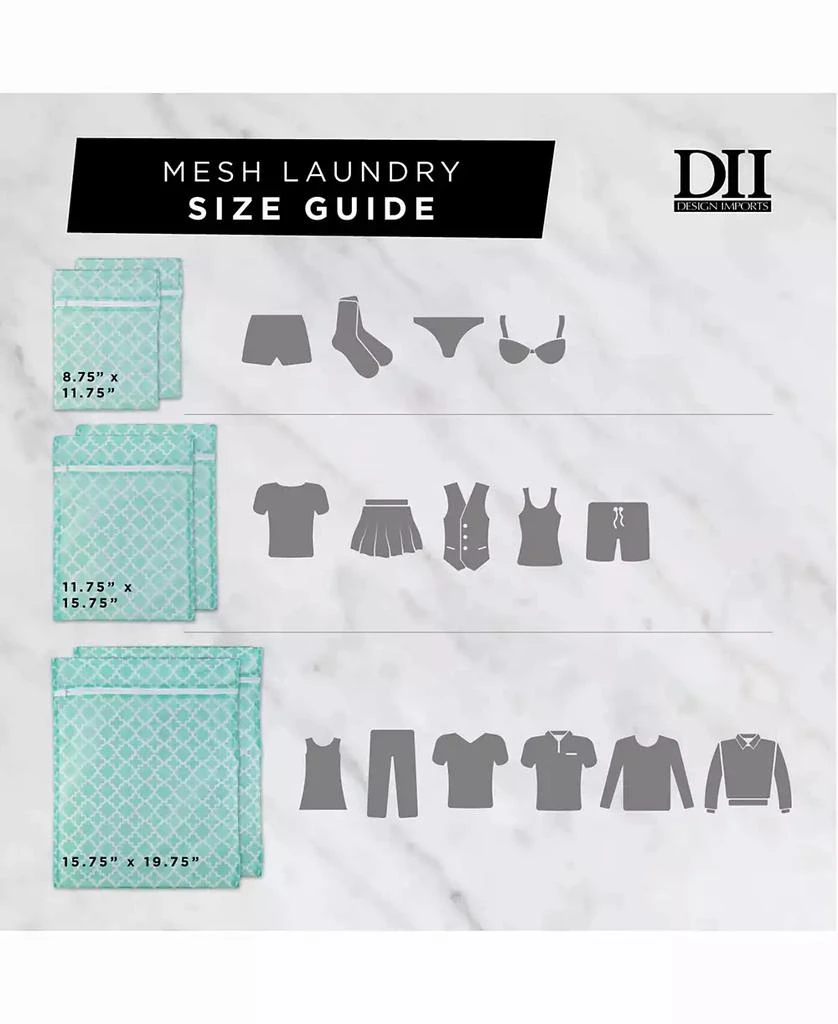 Lattice Set D Mesh Laundry Bag, Set of 6 商品