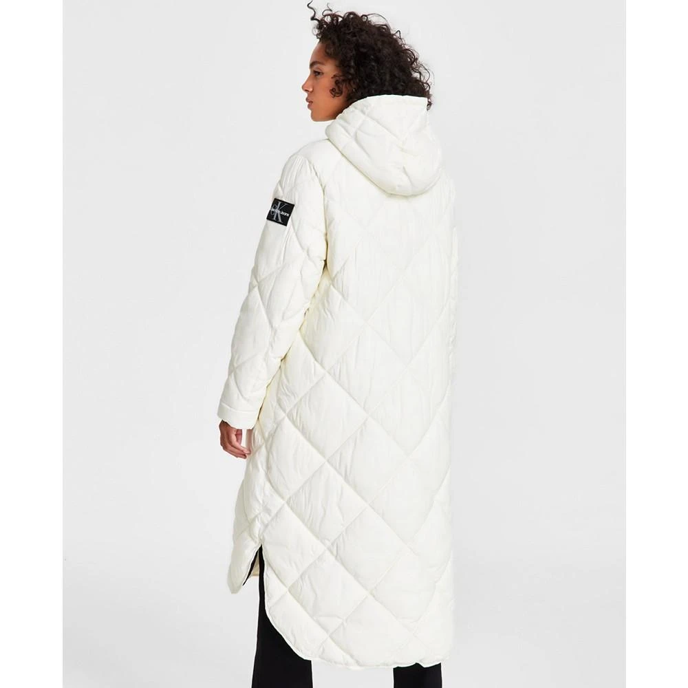 商品Calvin Klein|Women's Cire Drama Hooded Longline Puffer Jacket,价格¥567,第2张图片详细描述