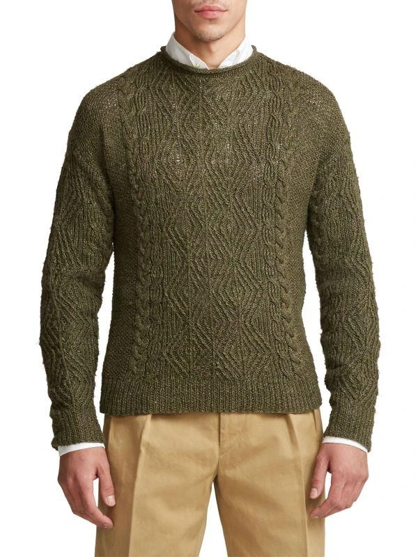 商品Ralph Lauren|Silk Blend Cable Knit Sweater,价格¥2737,第1张图片