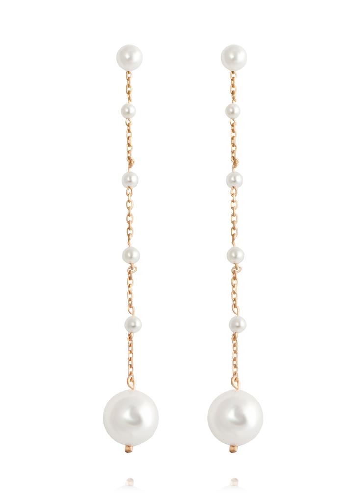 Pearl drops 24k vermeil earrings商品第1张图片规格展示