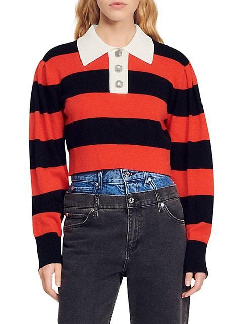 商品Sandro|Austin Knit Sweater,价格¥2092,第1张图片