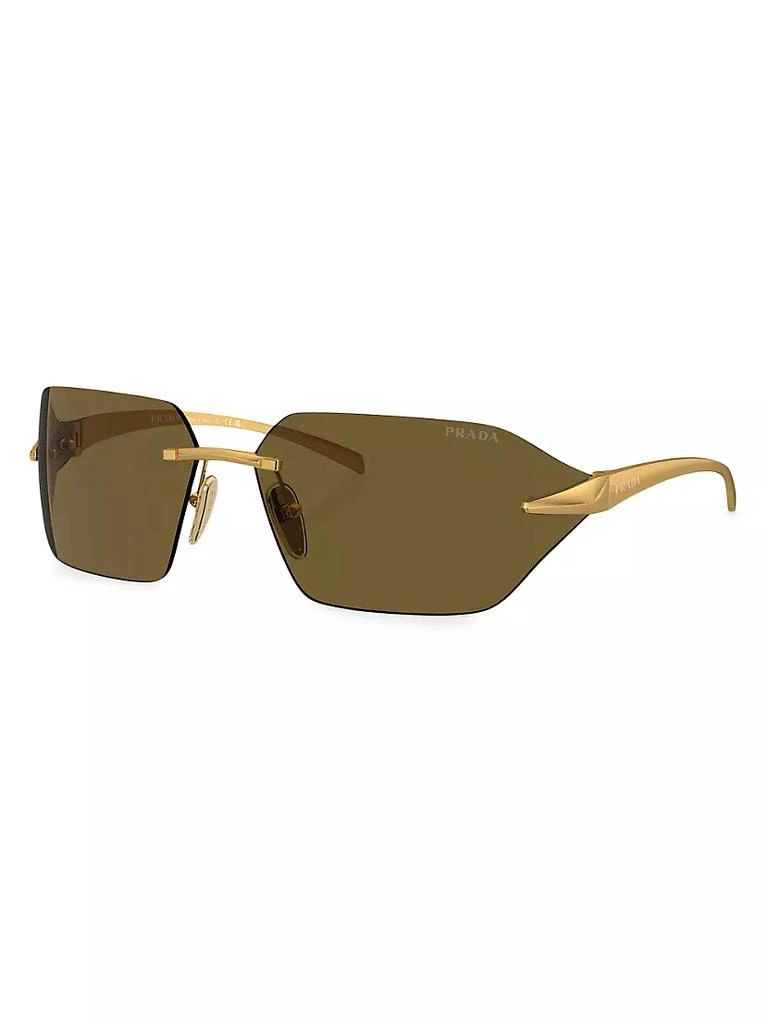 商品Prada|71MM Metal Rimless Sunglasses,价格¥4688,第2张图片详细描述