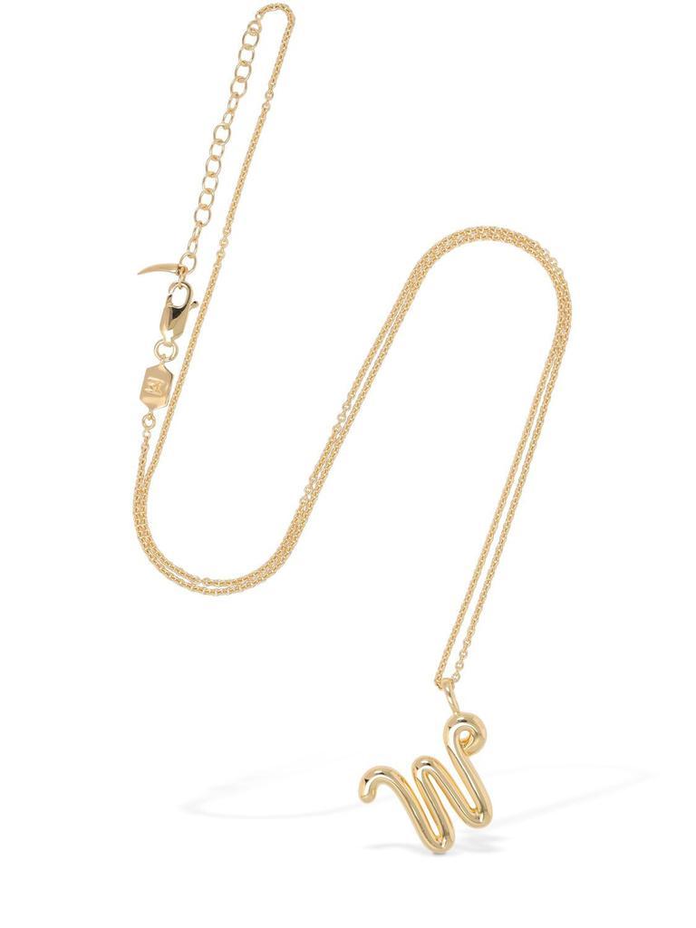 商品Missoma|Curvy Molten "w" Pendant Necklace,价格¥810,第4张图片详细描述