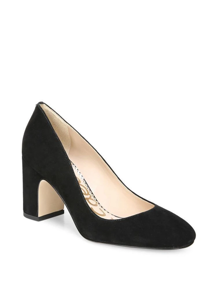 商品Sam Edelman|Junie Block Heel Suede Pumps,价格¥544,第1张图片