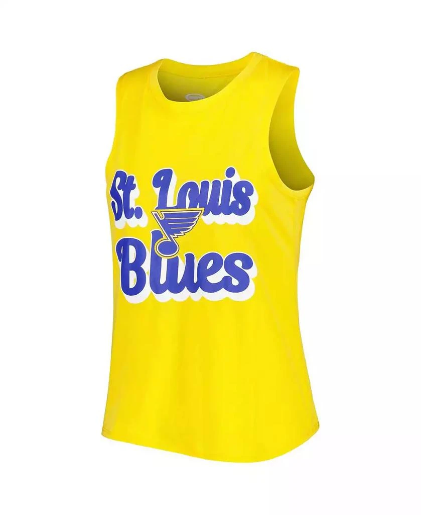 商品Concepts Sport|Women's Gold, Navy St. Louis Blues Meter Muscle Tank Top and Pants Sleep Set,价格¥434,第3张图片详细描述