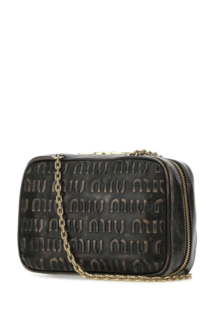 商品Miu Miu|Miu Miu Logo Embossed Zipped Shoulder Bag,价格¥9672,第3张图片详细描述