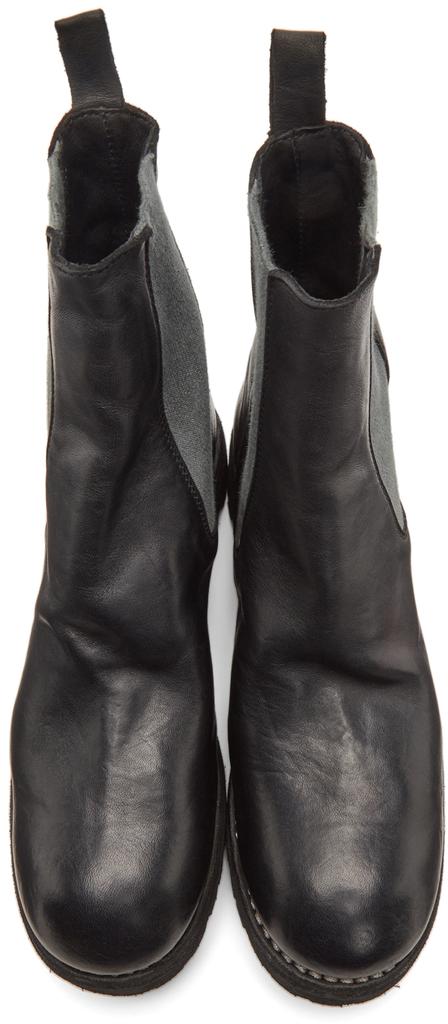 Black Leather Chelsea Boots商品第5张图片规格展示