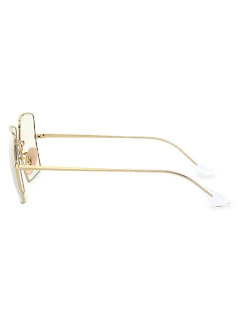 商品Ray-Ban|RB1971 54MM Square Aviator Sunglasses,价格¥445,第5张图片详细描述