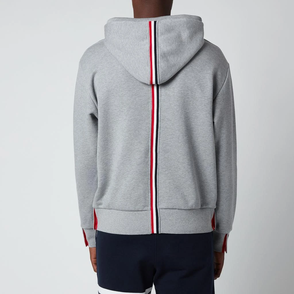 商品Thom Browne|Men's Tricolour Stripe Classic Loopback Hoodie - Grey,价格¥3875,第2张图片详细描述