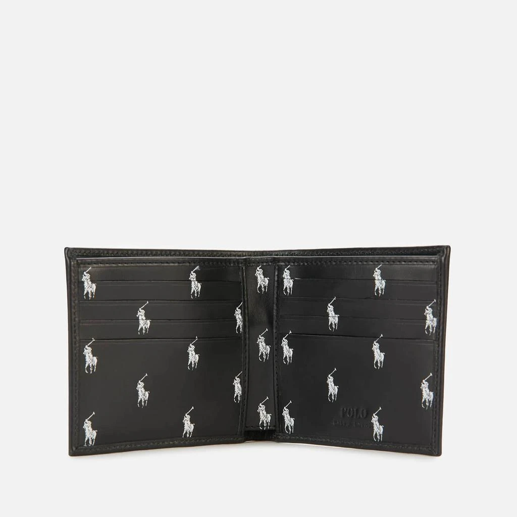 商品Ralph Lauren|Polo Ralph Lauren Men's Internal All Over Print Bifold Wallet - Black/White,价格¥823,第3张图片详细描述