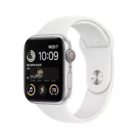商品Apple|Apple Watch SE (2nd Generation) GPS + Cellular 44mm Aluminum Case with Sport Band (Choose Color and Band Size),价格¥2358,第1张图片