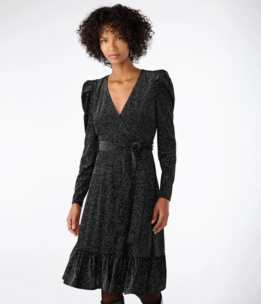 商品Karl Lagerfeld Paris|GLITTER VELVET MIDI DRESS,价格¥1429,第1张图片