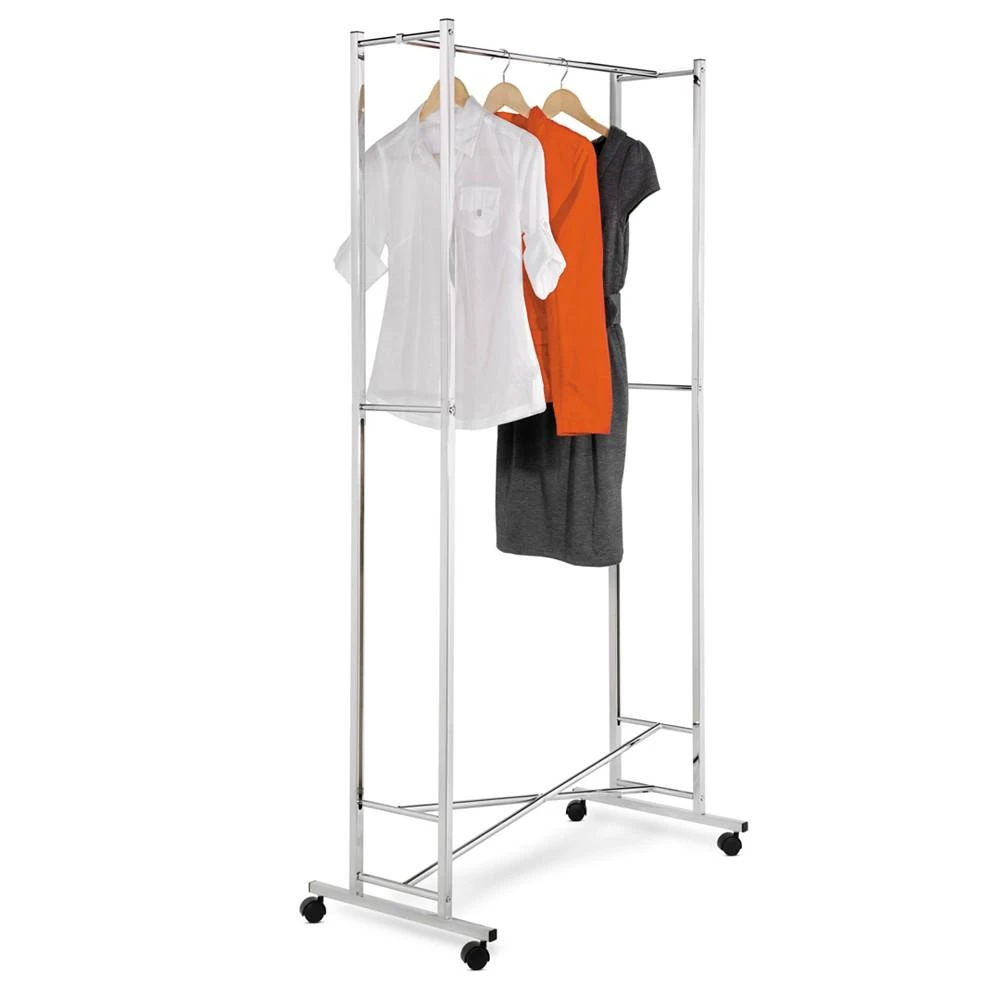 商品Honey Can Do|Garment Rack, Chrome Square Tube Foldaway,价格¥826,第1张图片