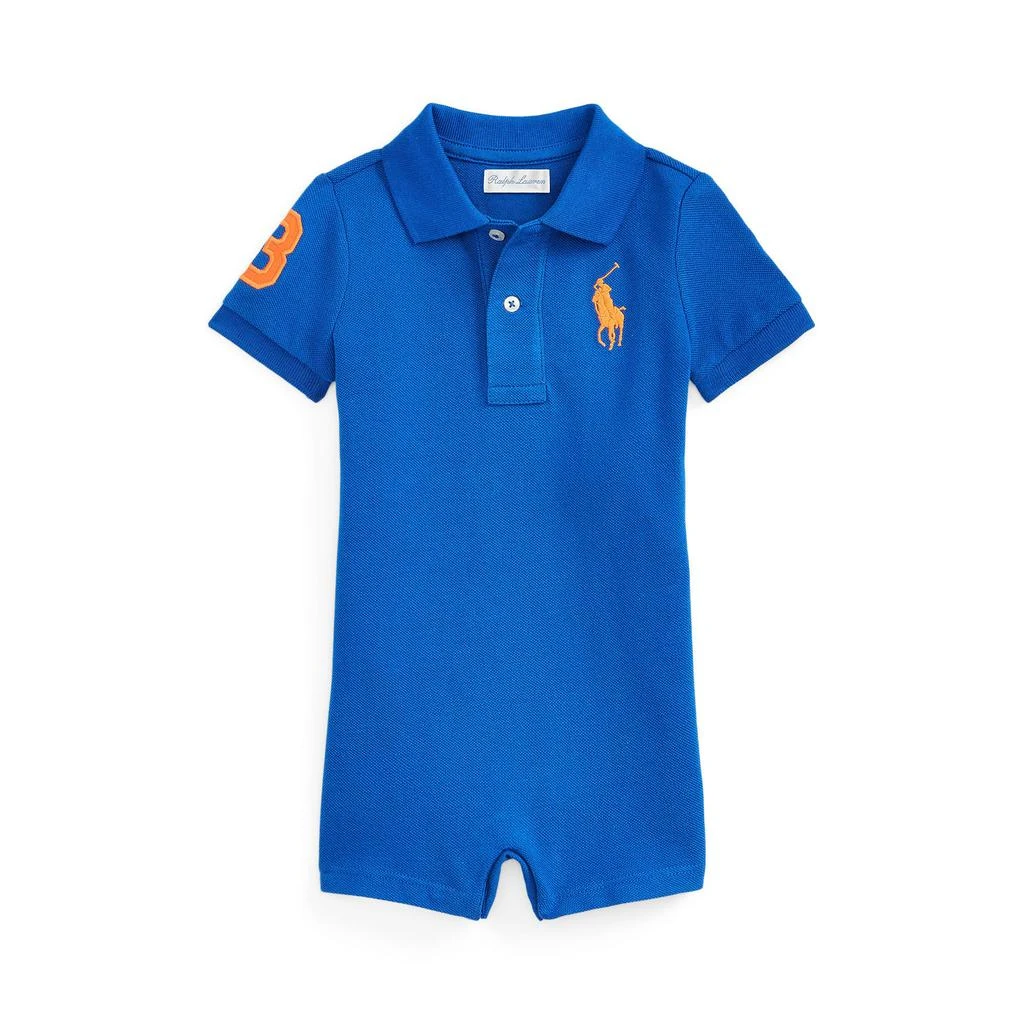 商品Ralph Lauren|Big Pony Mesh Polo Shortall (Infant),价格¥148,第1张图片