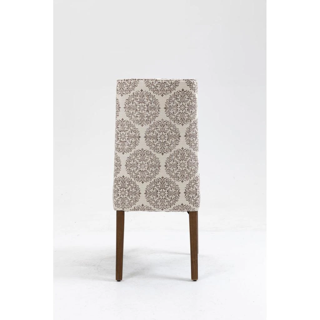 商品Simplie Fun|Cover Removable Interchangeable and Washable Coffee Medallion Fabric Upholstered Parsons Chair,价格¥1112,第3张图片详细描述