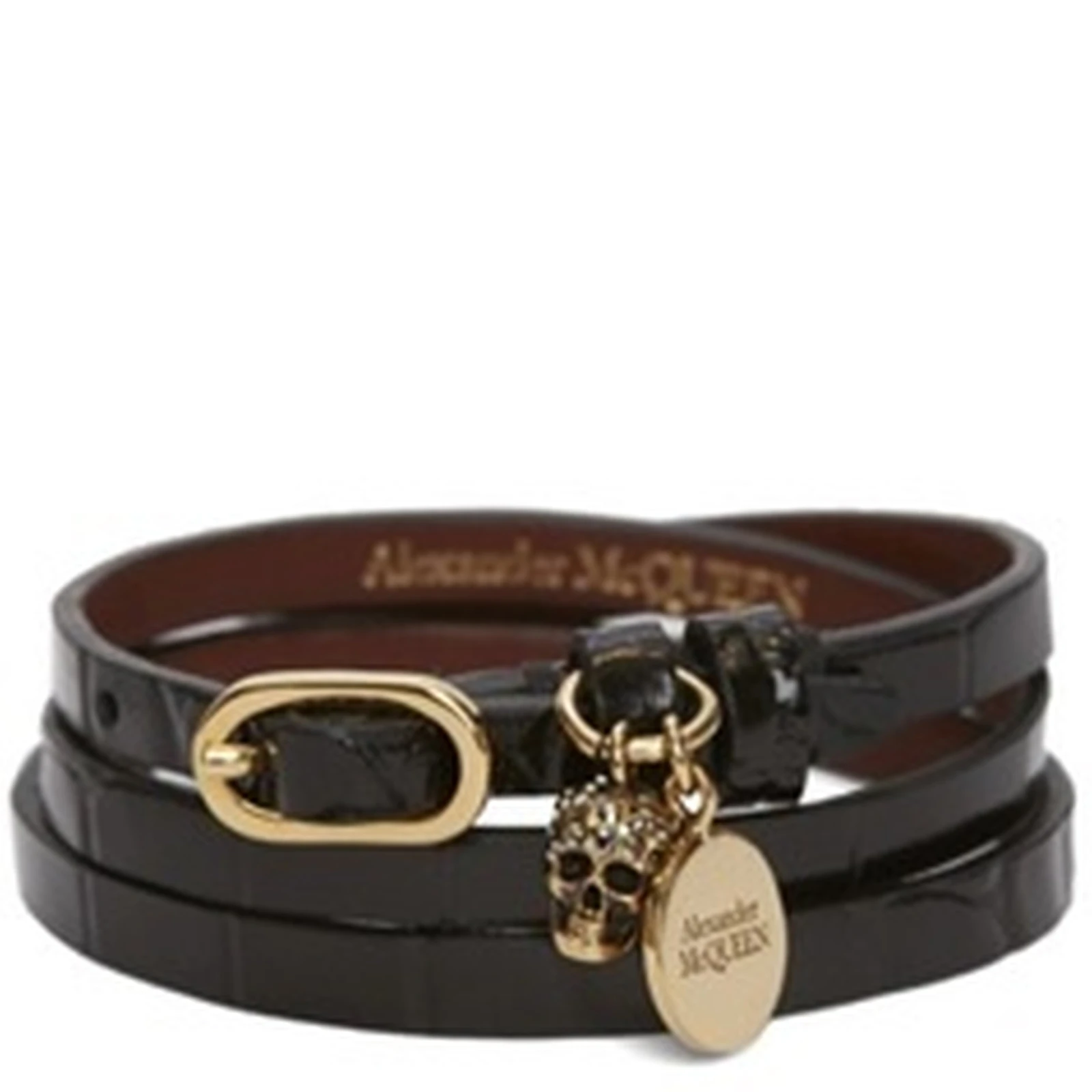 商品【商品预售7天】 Alexander McQueen|Alexander McQueen 女士手链手镯 5511561JM111001 黑色,价格¥1382,第4张图片详细描述