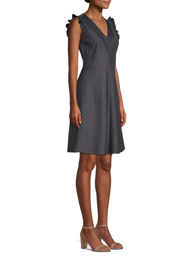 商品Rebecca Taylor|Striped Ruffle Dress,价格¥828,第1张图片