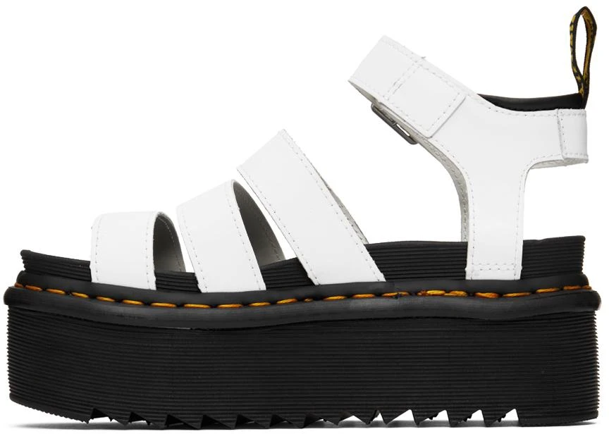 商品Dr. Martens|White Blaire Quad Platform Sandals,价格¥325,第3张图片详细描述