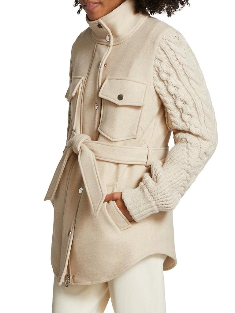 商品VERONICA BEARD|Jett Knit Shirt Jacket,价格¥7406,第3张图片详细描述