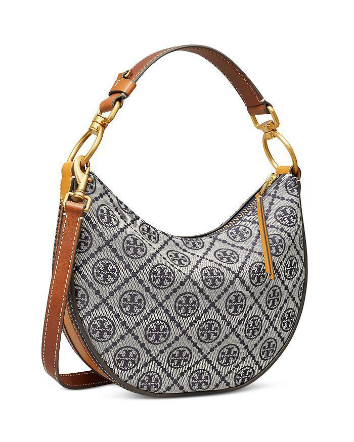 商品Tory Burch|T Monogram Mini Jacquard Crescent Bag,价格¥2925,第5张图片详细描述