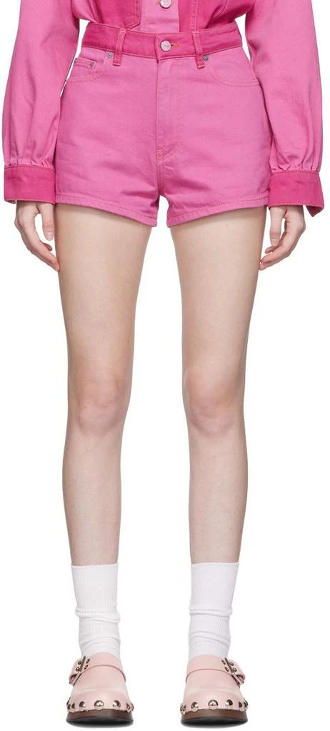 商品Ganni|Pink Mini Denim Shorts,价格¥489,第1张图片