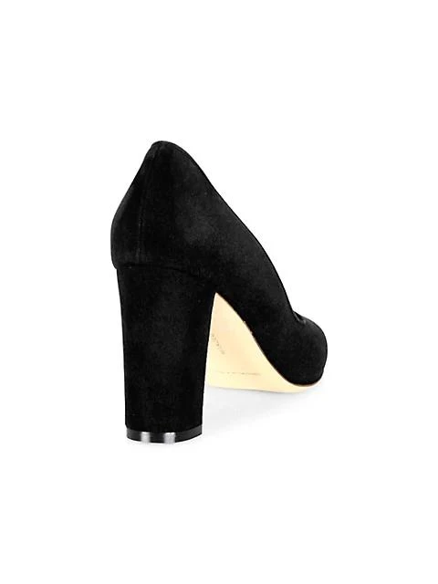 商品Manolo Blahnik|Tucciototo Block-Heel Suede Pumps,价格¥4975,第3张图片详细描述