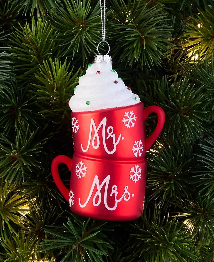 商品Holiday Lane|Our First Mr. & Mrs. Double Hot Chocolate Cups Ornament, Macy's Exclusive,价格¥103,第5张图片详细描述