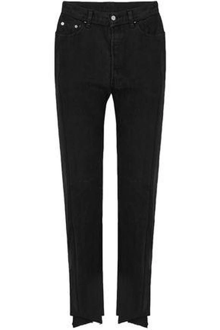 商品Vetements|Two-tone mid-rise straight-leg jeans,价格¥1486,第1张图片