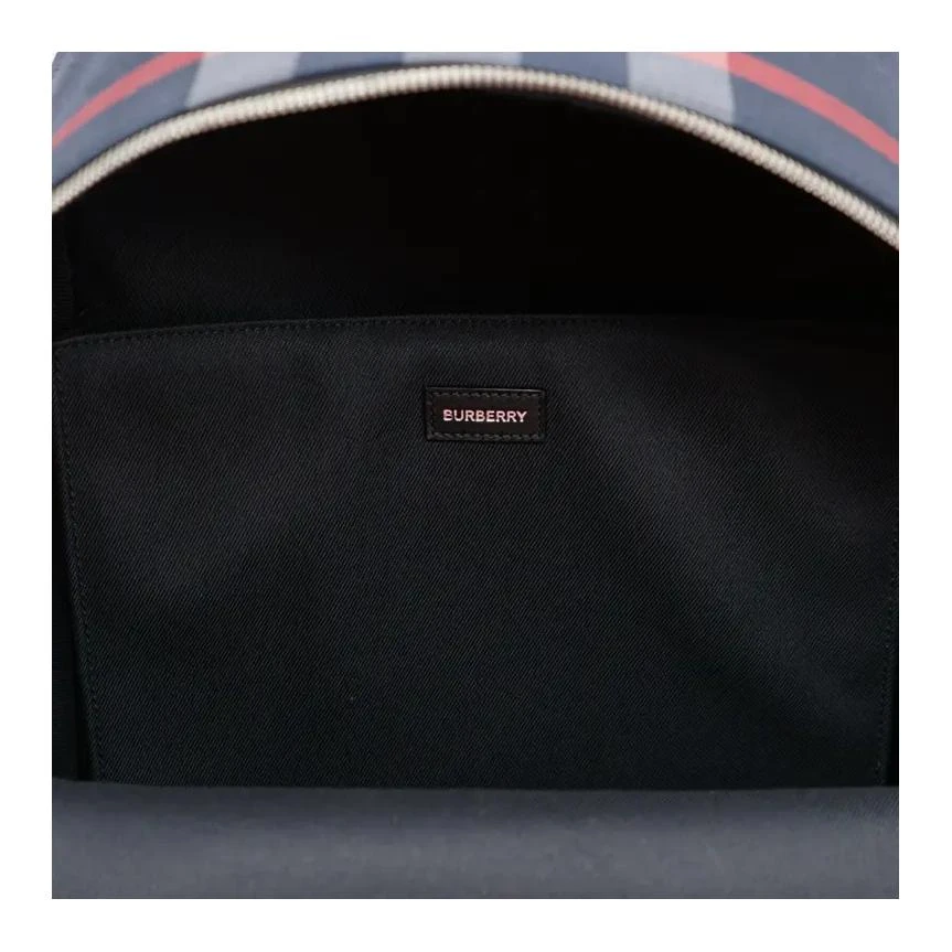 商品[国内直发] Burberry|博柏利 可调节肩带拉链开合格纹设计 棉质 双肩包 男款 深蓝色拼红色,价格¥4288,第7张图片详细描述